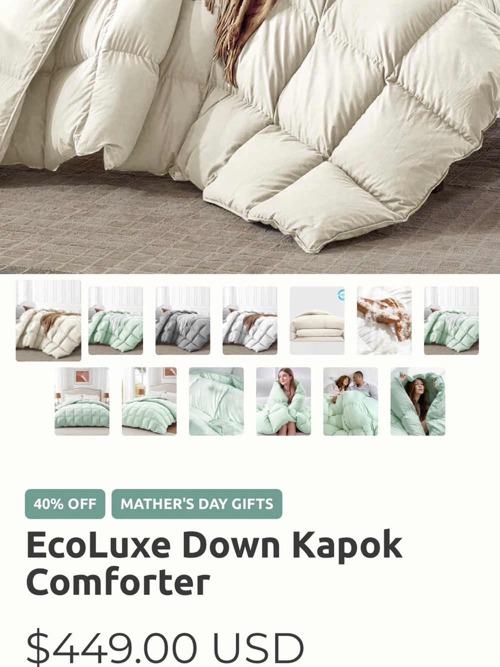 Rewardown Down comforter
